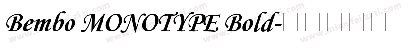 Bembo MONOTYPE Bold字体转换